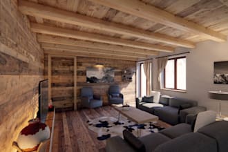 alpine design home interior rendering,3d shopping complex,partition,courtyard