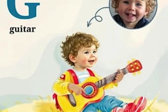 personalised magical alphabet adventure book with kids photos
