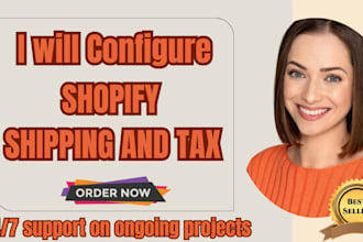 setup shopify shipping and tax , store general audit