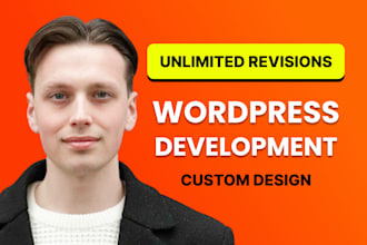 do custom design and development, wordpress, mern stack, python flask, react