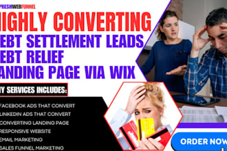 generate debt relief settlement leads debt relief leads debt settlement website