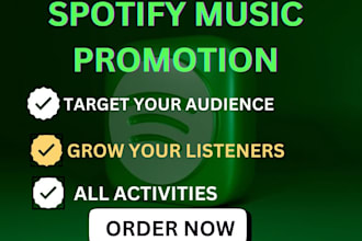 do professional and organic spotify music promotion