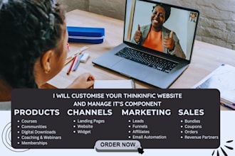 setup or migrate your thinkific, kajabi, or vonza course website