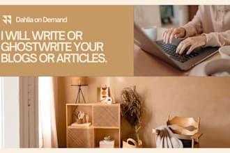 write or  ghostwriter blogs, articles