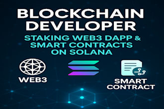 be your blockchain developer web3 dapp smart contract, crypto bot, solana bot