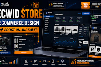 setup professional ecwid ecommerce store setup with payment and product design