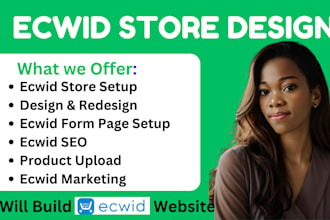do ecwid ecommerce store setup design redesign ecwid seo product listing