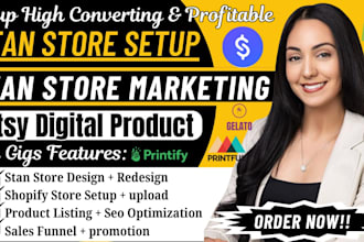 stan store setup, stan store design,shopify etsy stan store,stan store marketing