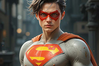 draw you a dc or marvel style comic book superhero