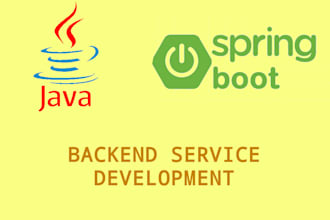 develop backend service with java spring