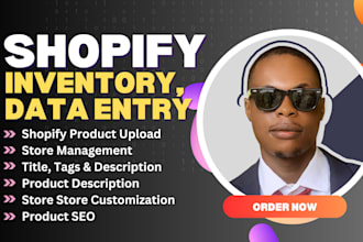 manage shopify inventory, update inventory, shopify data entry shopify redesign