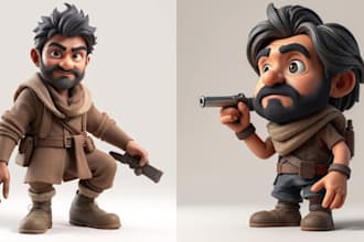 sculpt 3d character model, action figure, 3d toy, 3d statue for 3d printing