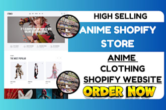 design hotselling anime shopify store anime clothing shopify store anime store
