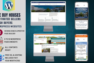 create we buy houses content ready wordpress website with free 1 year hosting