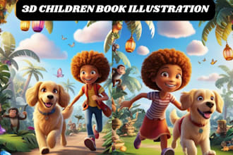 african american children story book illustration children book illustration