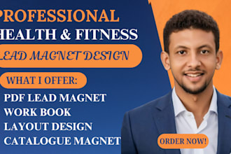 do editable health and fitness ebook pdf lead magnet design in canva, designrr