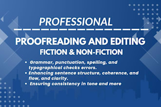 proofread, edit, grammar check and spell check english document