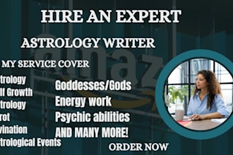 ghostwrite 30,000 words astrology, tarot, spirituality, witchcraft ebook writing
