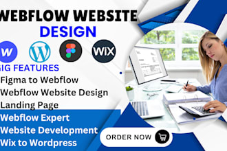 design figma to webflow expert website developer build wix website landing page