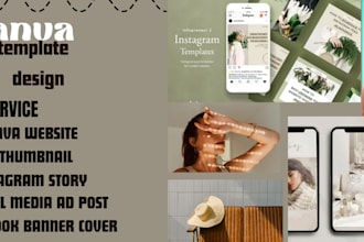 create canva template, social media post, website canva design