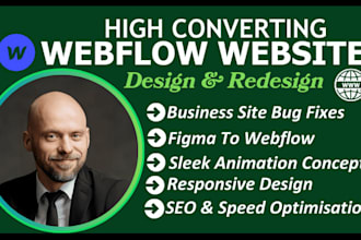 design, redesign, fix, or develop your webflow website, figma to webflow