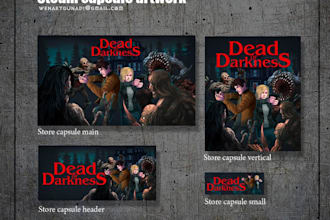 create stylized custom steam capsule art for your game