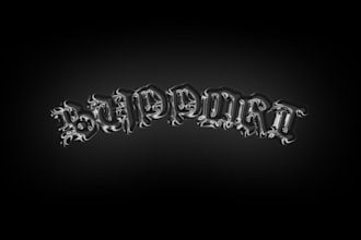 turn your logo type to chrome effect
