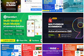 install and customize 6ammart, stackfood, 6valley, demandium, active ecommerce