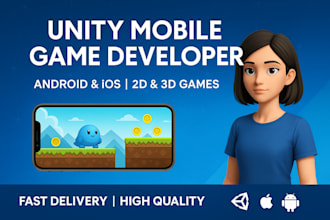 create and design 3d game development 3d mobile game app in unity mobile game