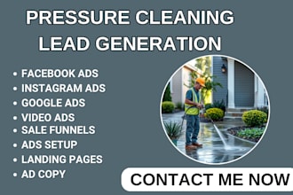 pressure cleaning lead pressure facebook ads google ads instagram ads funnel