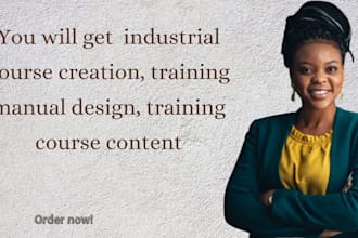 do industrial course creation, training manual design, training course content