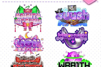 design an anime style logo for vtubers and twitch streamers