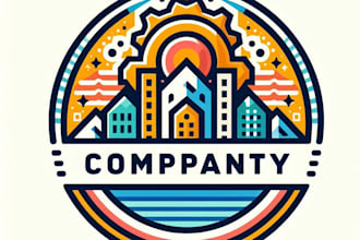 design anniversary, badge and dog logo
