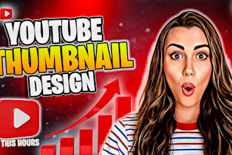 design attractive clickbait amazing youtube thumbnail in 3hr