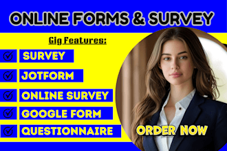 create responsive online form, google form, jotform,online survey, questionnaire