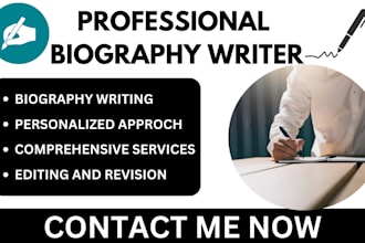 write you biography about me professional bio SEO  content writing