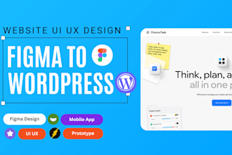 design mobile app UI UX, figma prototype, figma to wordpress UI wireframe mockup