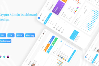 do admin dashboard, web app and saas UI UX  in figma