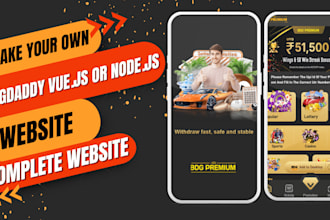 create bigdaddy vue and node color prediction game website