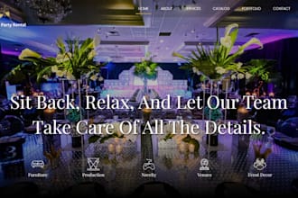 create party rental website, 360 photo booth, event rental website