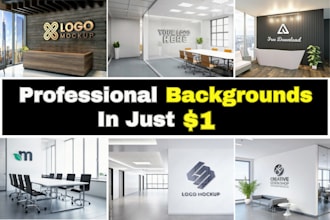 design 3d office mockup virtual background for zoom and ms teams