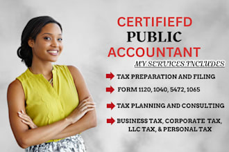 efile us llc income tax return, corporate us taxes, 1040 1065 1120 5472 as cpa