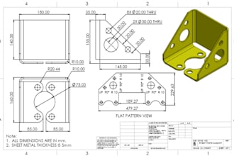 do conversion of 3d model into 2d technical drawing