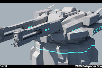 make a 3d model prop piece, texture and rendering it for you