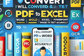 do PDF conversion into word excel or image to  text