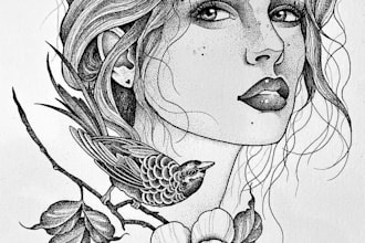 create a beautiful watercolor flowers tattoo design