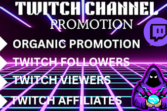 boost your twitch live viewers, chatters, and channel promotion