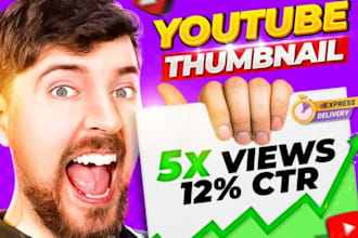 designs attractive thumbnails that boost CTR in only 2 hours