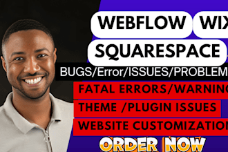 fix bugs, debug, and optimize your webflow, wix, or squarespace website