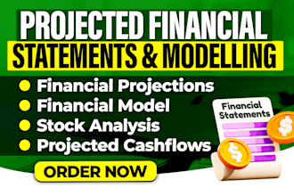 deliver financial projections, financial model, financial forecast, cashflows